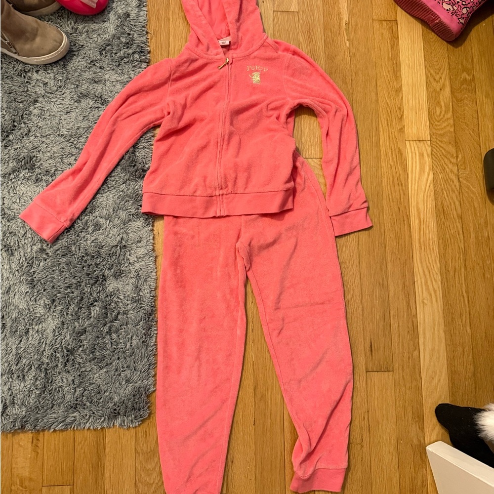Juicy Couture Pink Kids Sweatpants & Hoodie Set